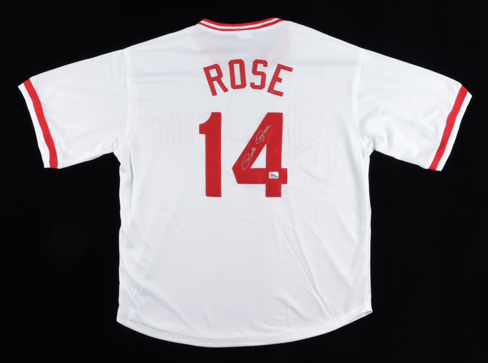 Pete Rose Signed Jersey (Rose) at PristineAuction.com Pete Rose Signed Jersey (Rose) at PristineAuction.com