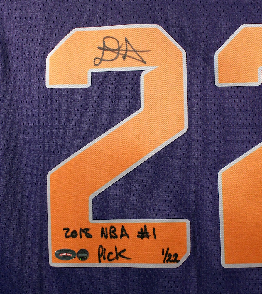 Deandre Ayton Signed LE Suns Jersey Inscribed "2018 NBA #1 Pick" (Game Day & Steiner) at PristineAuction.com Deandre Ayton Signed LE Suns Jersey Inscribed "2018 NBA #1 Pick" (Game Day & Steiner) at PristineAuction.com