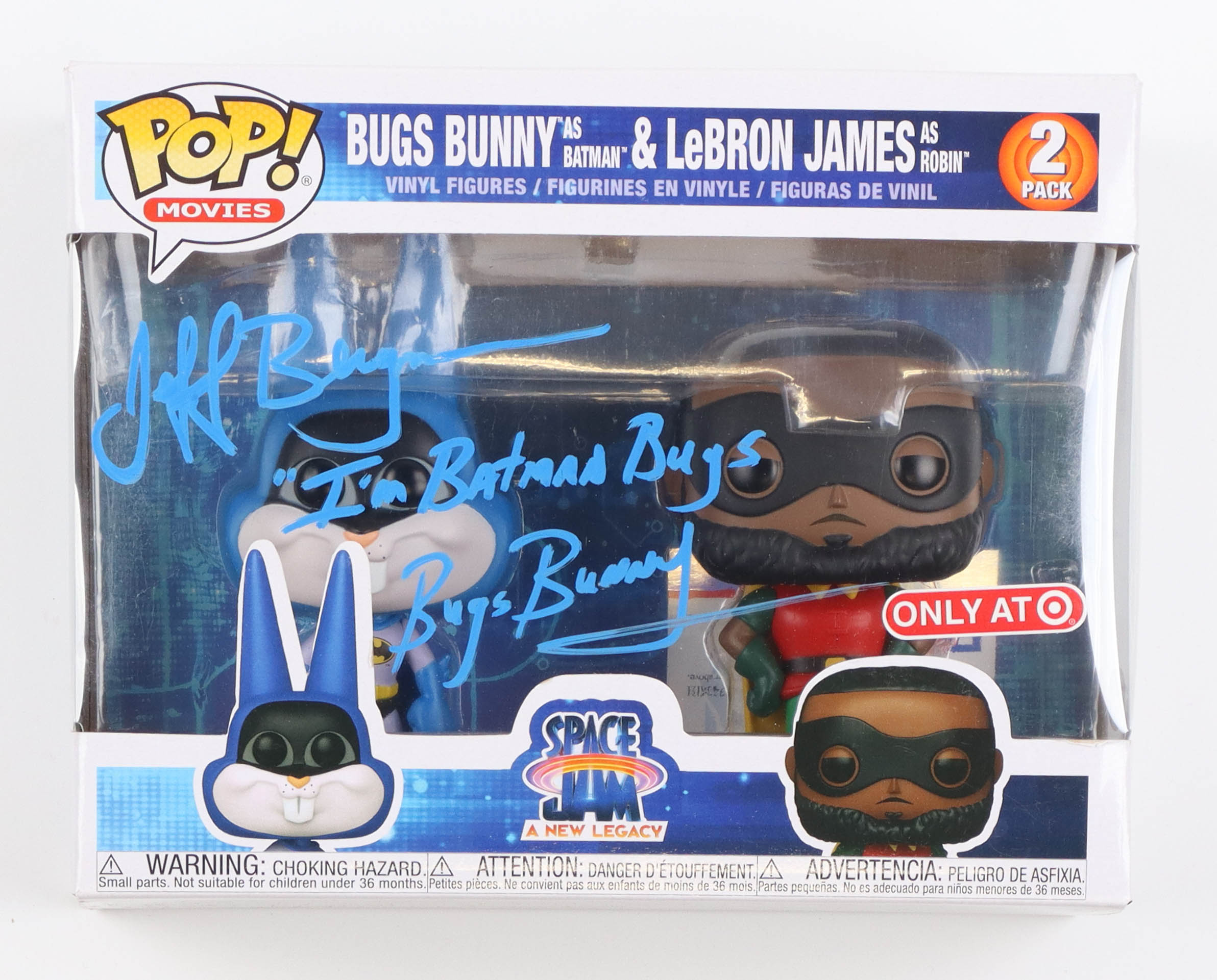 Jeff Bergman Signed "Space Jam: A New Legacy" Bugs Bunny As Batman & Lebron James As Robin Funko Pop! Vinyl Figure Inscribed "I'm Batman Bugs" & "Bugs Bunny" (PSA) at PristineAuction.com Jeff Bergman Signed "Space Jam: A New Legacy" Bugs Bunny As Batman & Lebron James As Robin Funko Pop! Vinyl Figure Inscribed "I'm Batman Bugs" & "Bugs Bunny" (PSA) at PristineAuction.com