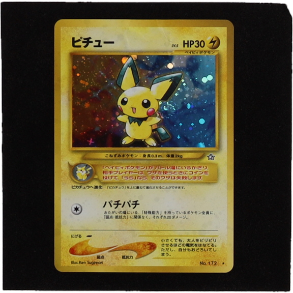 Pichu 1999 Pokemon Gold, Silver, to a New World Japanese #172 Holo at PristineAuction.com Pichu 1999 Pokemon Gold, Silver, to a New World Japanese #172 Holo at PristineAuction.com