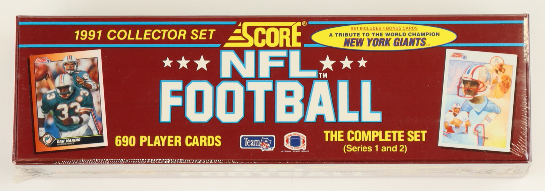 1991 Score Football Complete Set of (690) Cards with Brett Favre #611 RC, Emmitt Smith #15, Ricky Watters #575 RC, Joe Montana #1, Barry Sanders #20 at PristineAuction.com 1991 Score Football Complete Set of (690) Cards with Brett Favre #611 RC, Emmitt Smith #15, Ricky Watters #575 RC, Joe Montana #1, Barry Sanders #20 at PristineAuction.com