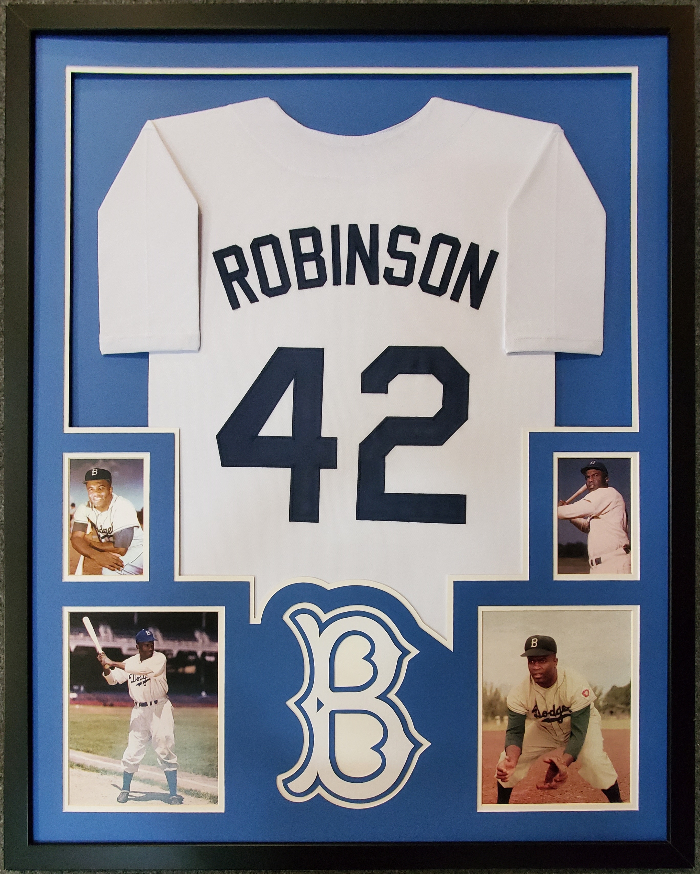Jackie Robinson Custom Framed Jersey Display at PristineAuction.com Jackie Robinson Custom Framed Jersey Display at PristineAuction.com