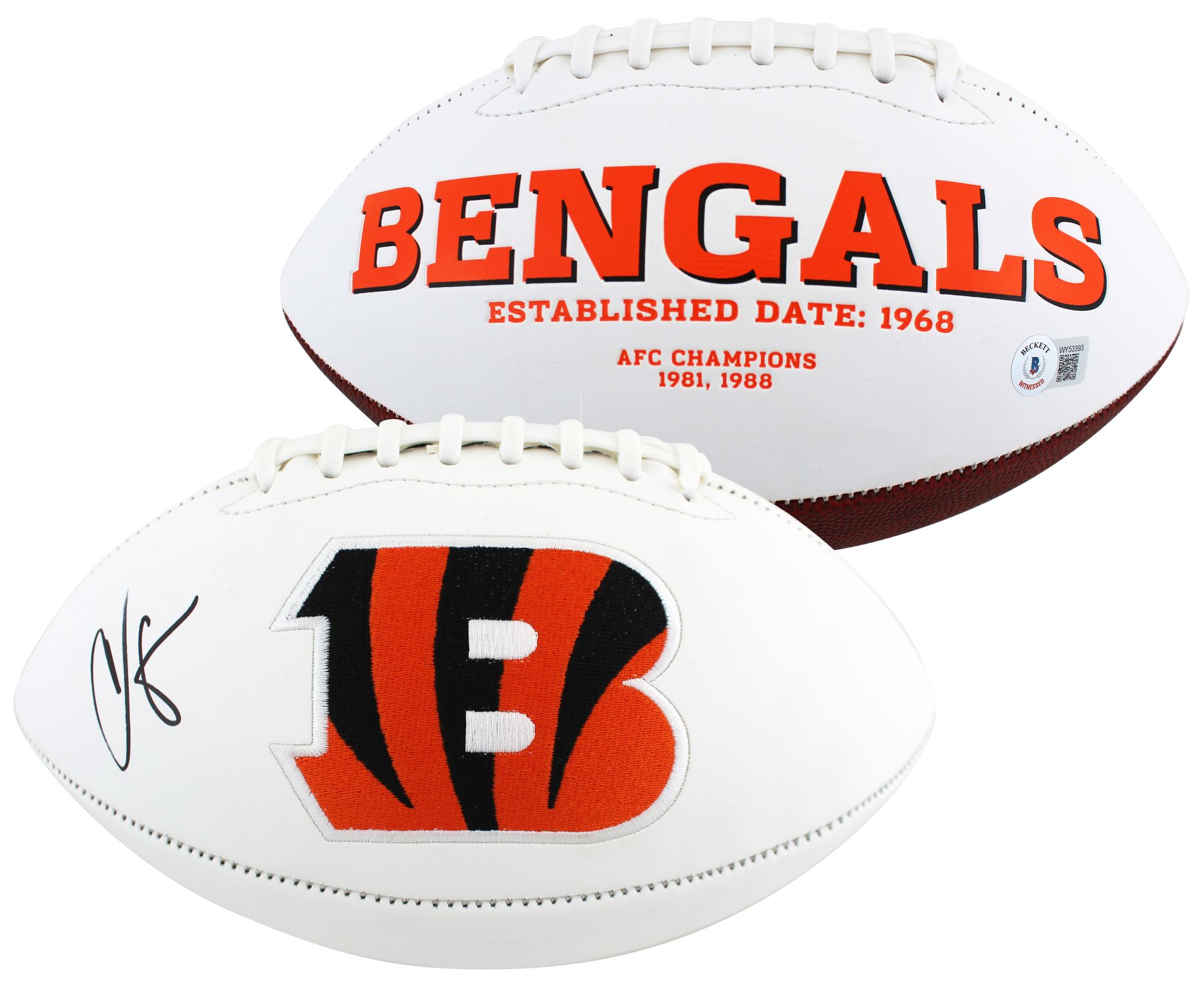 Chad 'Ochocinco' Johnson Signed Bengals Logo Football (Beckett) at PristineAuction.com Chad 'Ochocinco' Johnson Signed Bengals Logo Football (Beckett) at PristineAuction.com