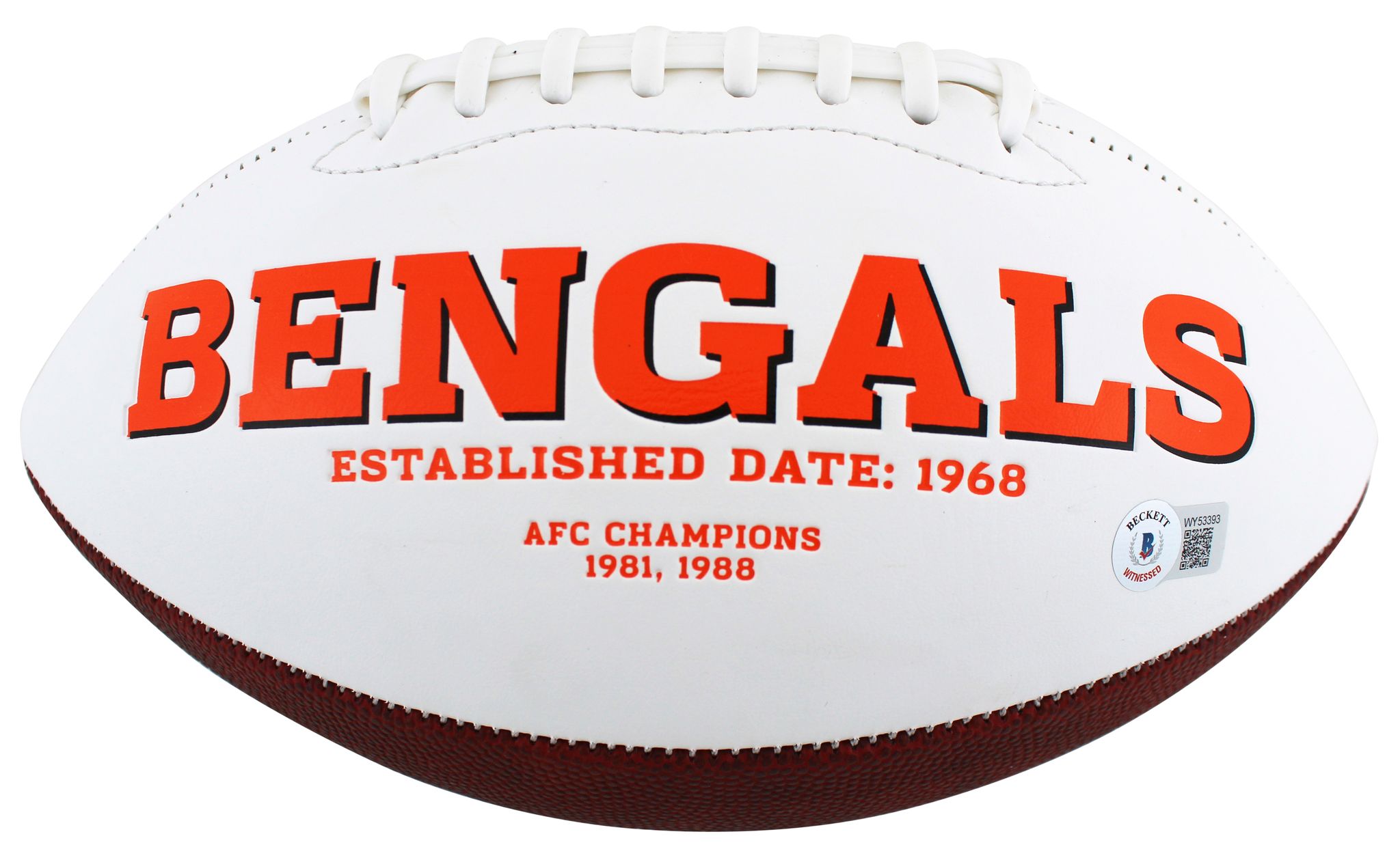 Chad 'Ochocinco' Johnson Signed Bengals Logo Football (Beckett) at PristineAuction.com Chad 'Ochocinco' Johnson Signed Bengals Logo Football (Beckett) at PristineAuction.com