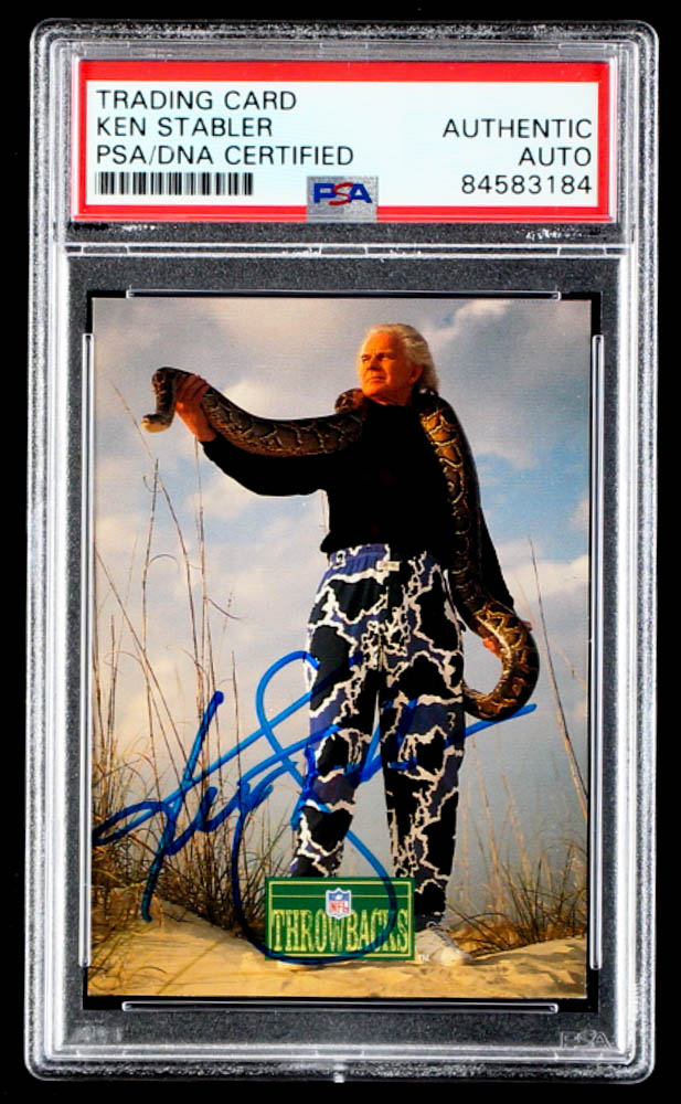 Ken Stabler Signed 1992 Pro Line Portraits #441 RET (PSA) at PristineAuction.com Ken Stabler Signed 1992 Pro Line Portraits #441 RET (PSA) at PristineAuction.com