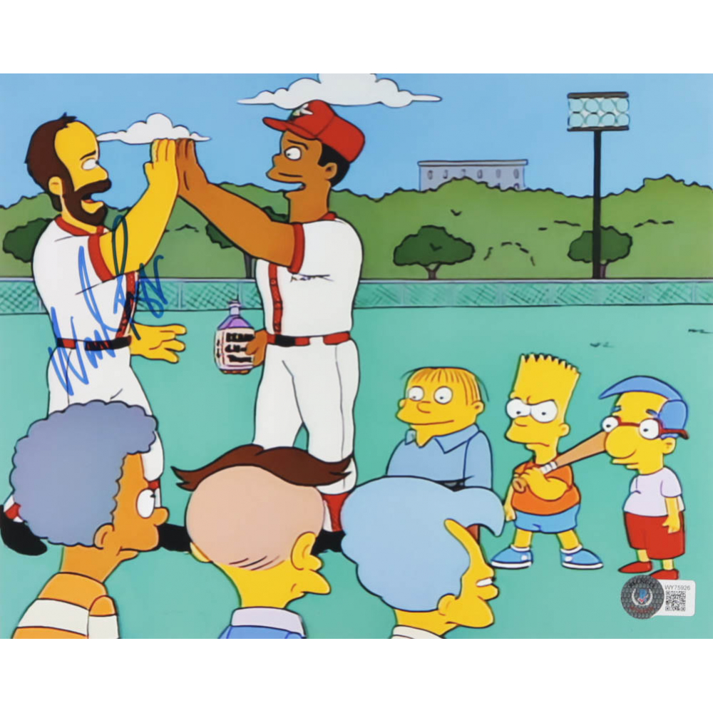 Wade Boggs Signed The Simpsons 8x10 Photo Beckett Pristine Auction