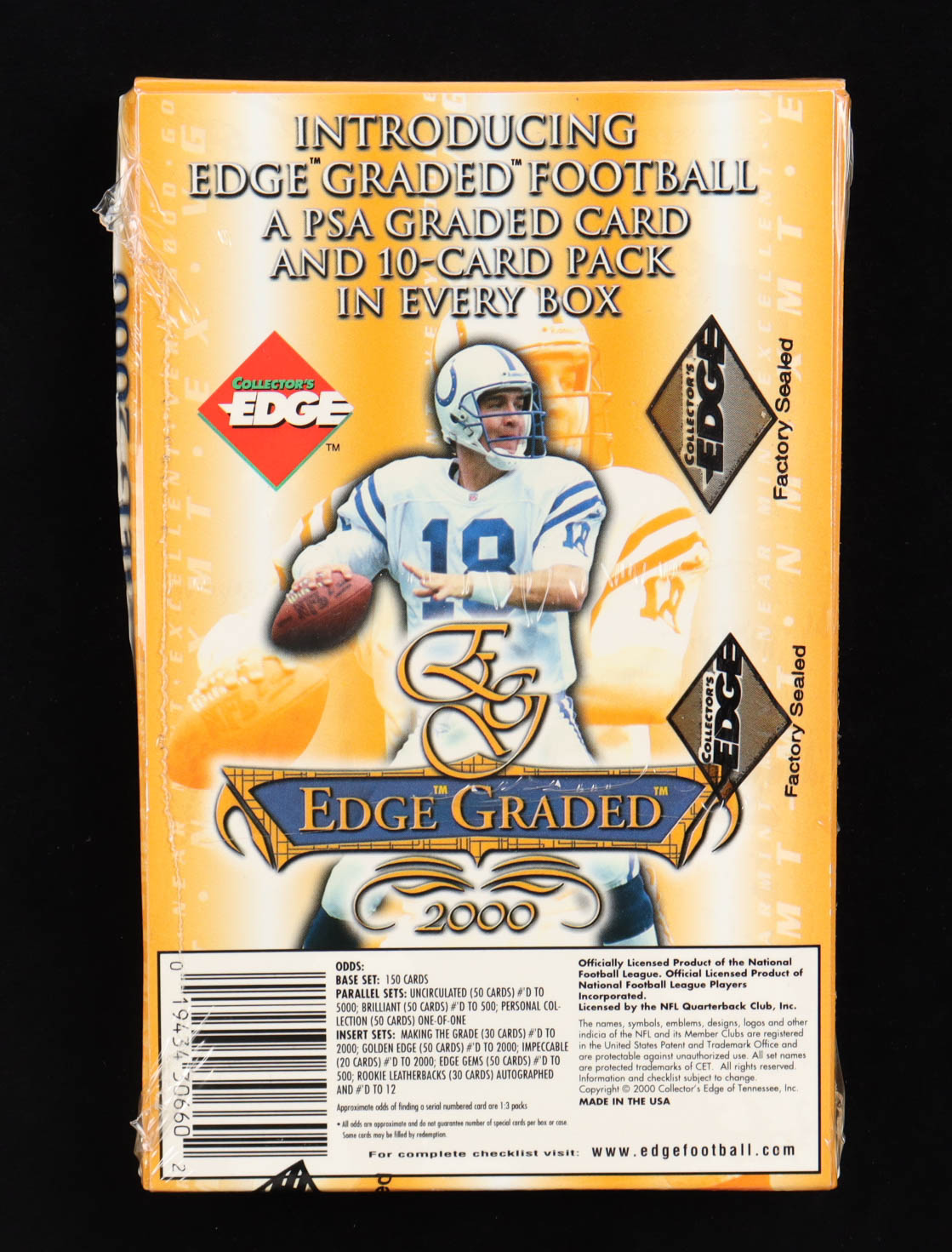 2000 Collector's Edge Edge Graded Football Box with (1) PSA Graded Card at PristineAuction.com 2000 Collector's Edge Edge Graded Football Box with (1) PSA Graded Card at PristineAuction.com