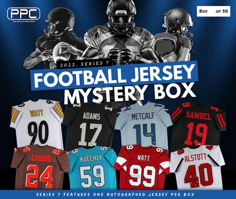 Press Pass Collectibles 2022 Football Jersey Mystery Box – Series 7 (Limited to 50) at PristineAuction.com Press Pass Collectibles 2022 Football Jersey Mystery Box – Series 7 (Limited to 50) at PristineAuction.com