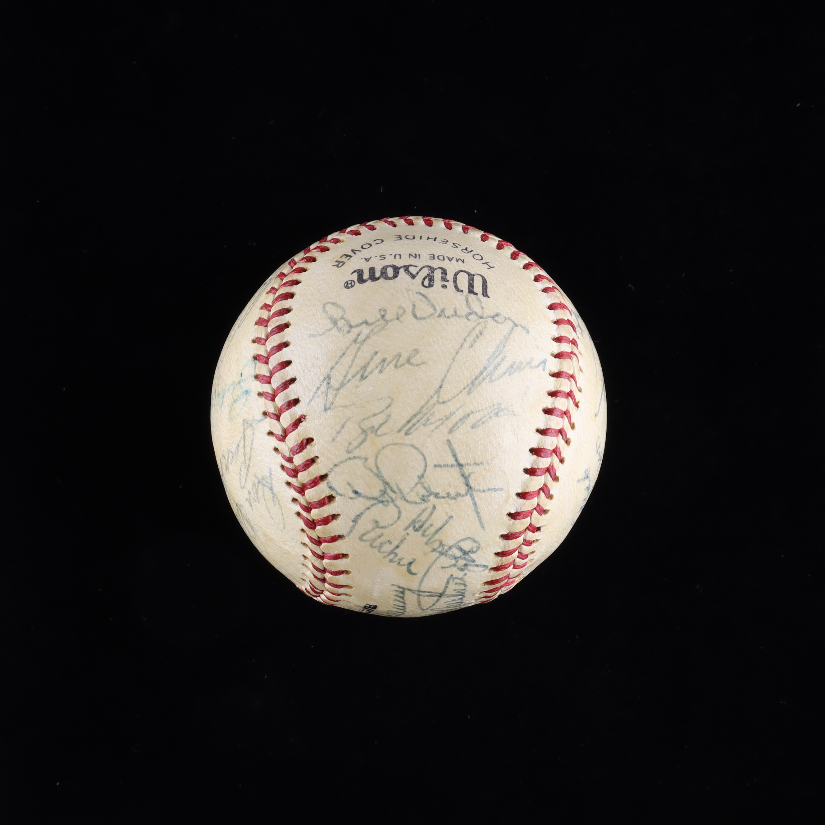 Pittsburgh Pirates Baseball Signed by (22) with Roberto Clemente, Bob Johnson, Charlie Sands, Bob Miller (PSA) at PristineAuction.com Pittsburgh Pirates Baseball Signed by (22) with Roberto Clemente, Bob Johnson, Charlie Sands, Bob Miller (PSA) at PristineAuction.com