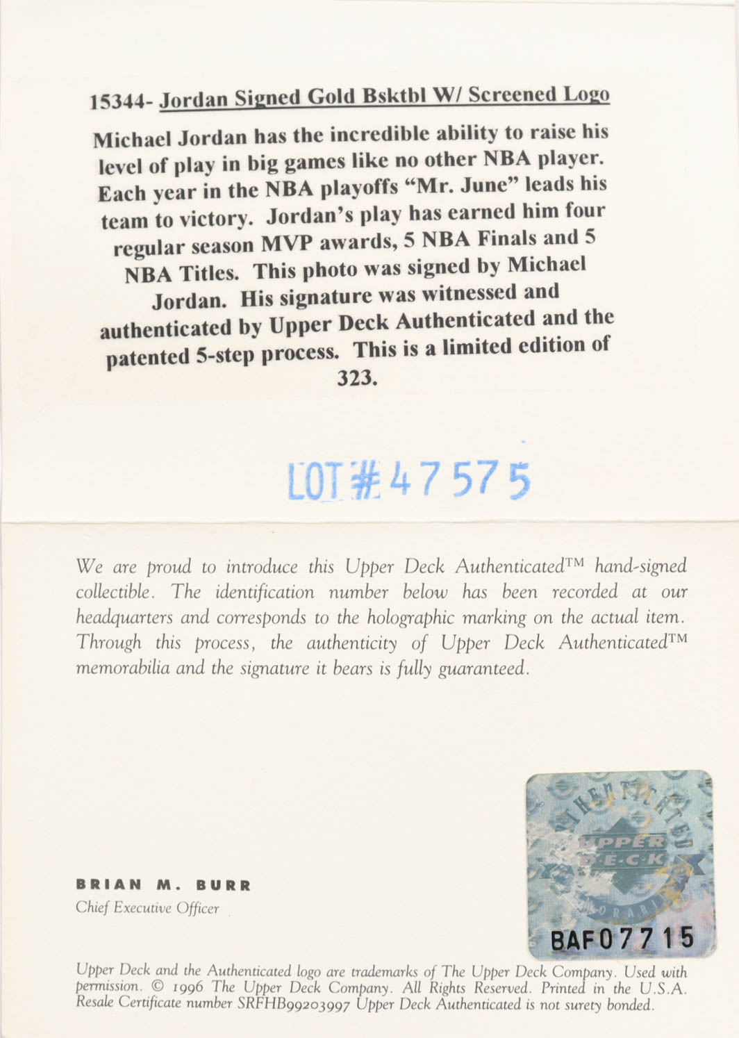 Michael Jordan Signed Gold Basketball (UDA) at PristineAuction.com Michael Jordan Signed Gold Basketball (UDA) at PristineAuction.com