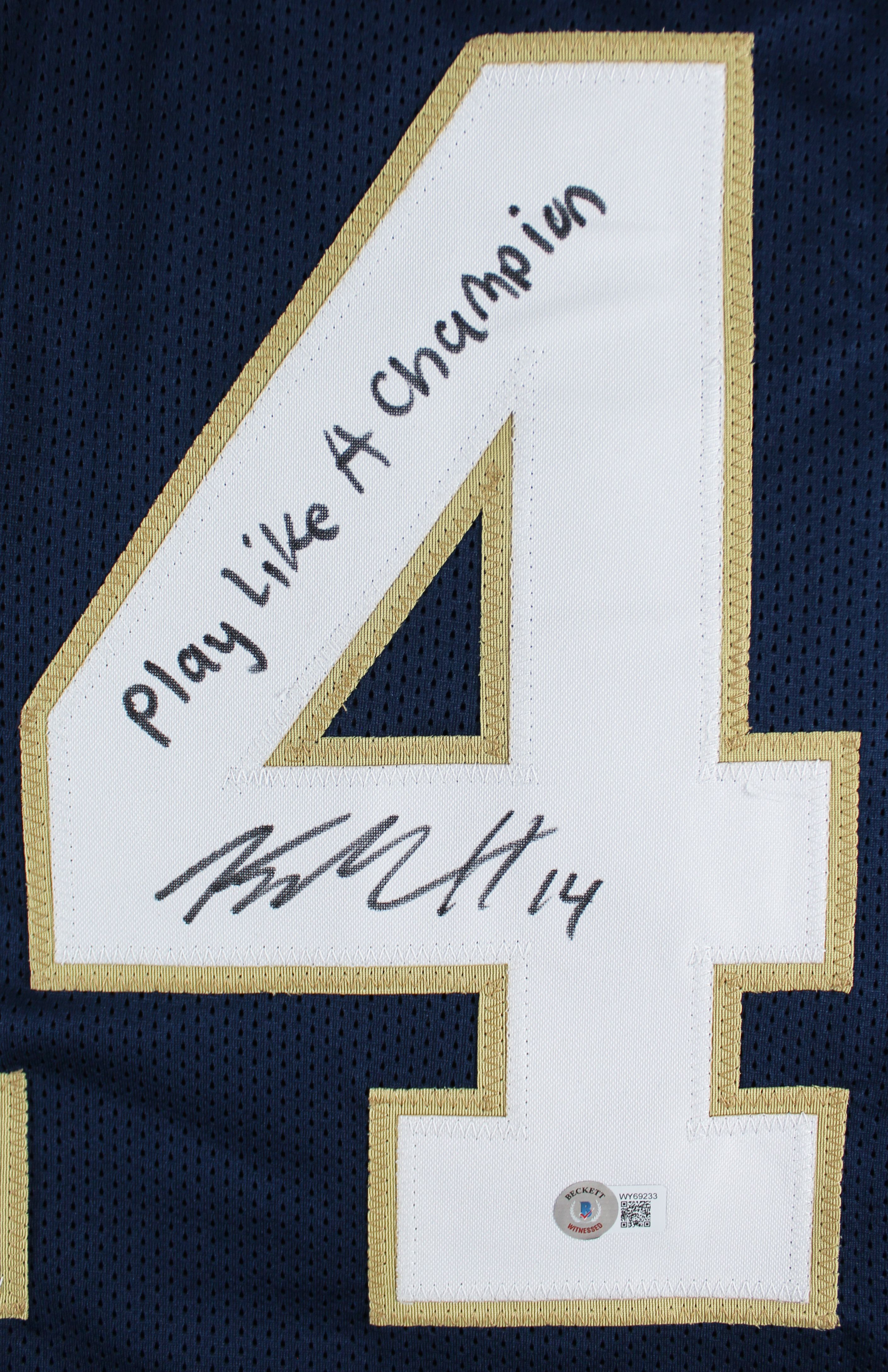 Kyle Hamilton Signed Jersey Inscribed "Play Like A Champion" (Beckett) at PristineAuction.com Kyle Hamilton Signed Jersey Inscribed "Play Like A Champion" (Beckett) at PristineAuction.com