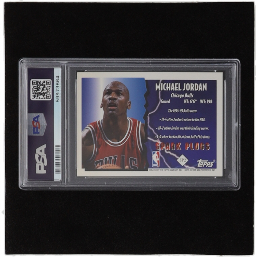 Michael Jordan 199596 Topps Spark Plugs SP2 (PSA 8) Pristine Auction