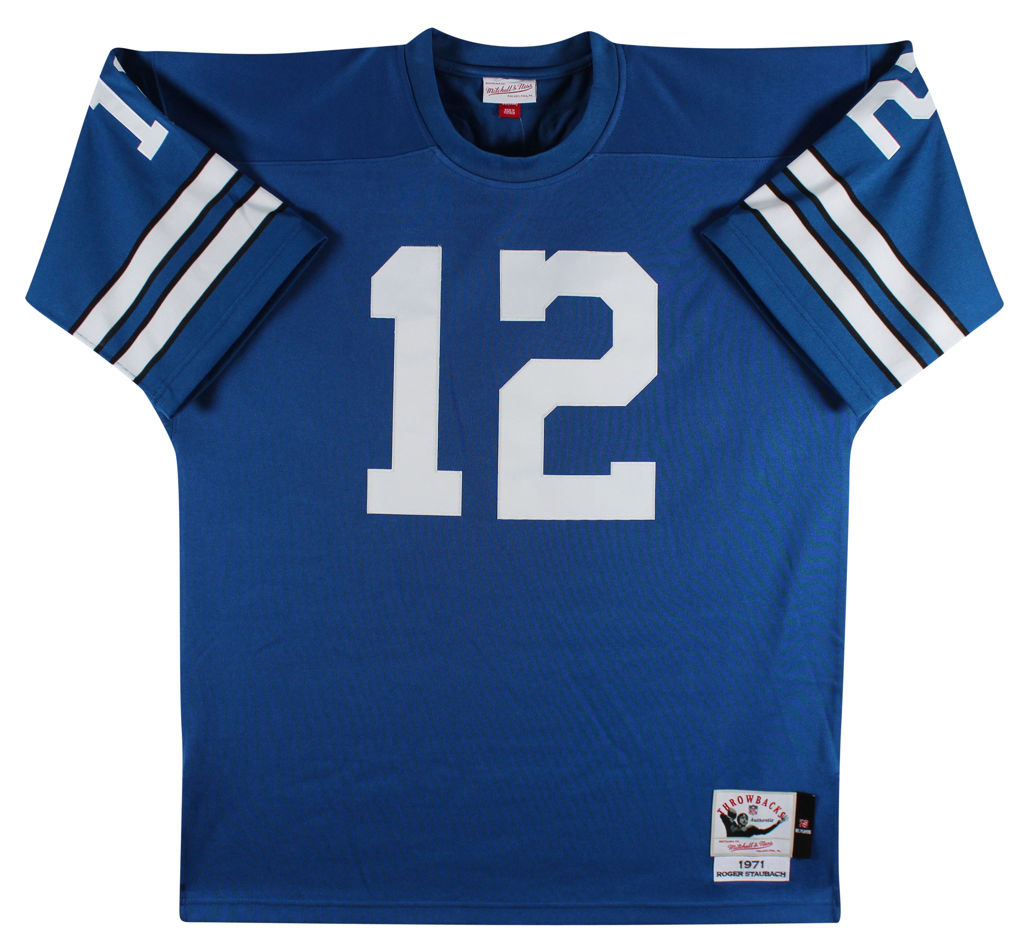 Roger Staubach Signed Cowboys Jersey with Inscribed "71 NFL MVP", "SB VI MVP" & "HOF 85" (Beckett) at PristineAuction.com Roger Staubach Signed Cowboys Jersey with Inscribed "71 NFL MVP", "SB VI MVP" & "HOF 85" (Beckett) at PristineAuction.com