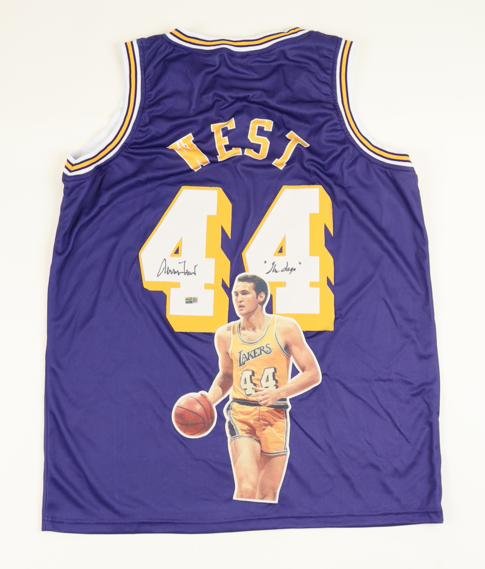 Jerry West Signed Jersey Inscribed "The Logo" (CX by Steiner) at PristineAuction.com Jerry West Signed Jersey Inscribed "The Logo" (CX by Steiner) at PristineAuction.com