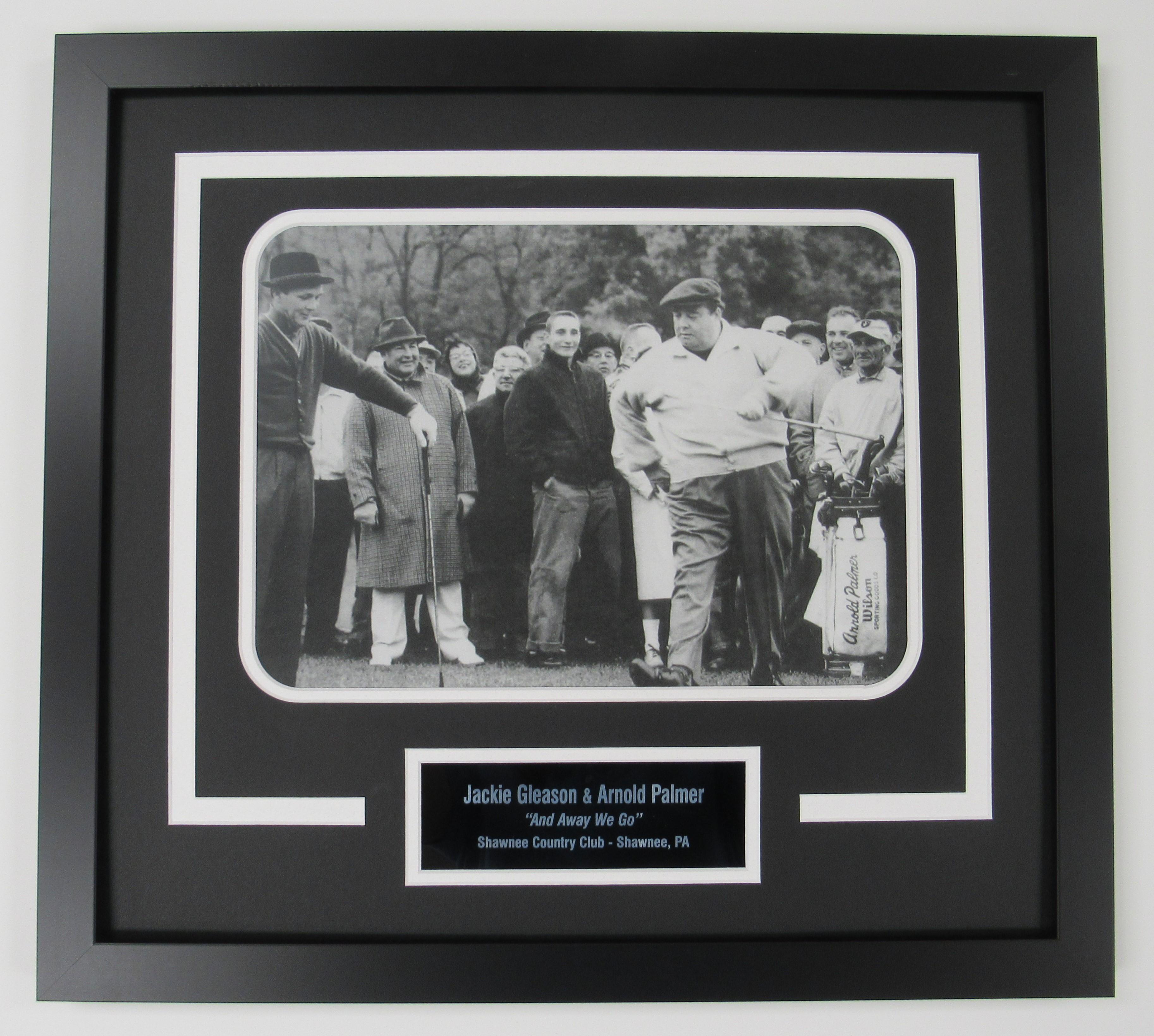 Arnold Palmer & Jackie Gleason Custom Framed Photo Display at PristineAuction.com Arnold Palmer & Jackie Gleason Custom Framed Photo Display at PristineAuction.com