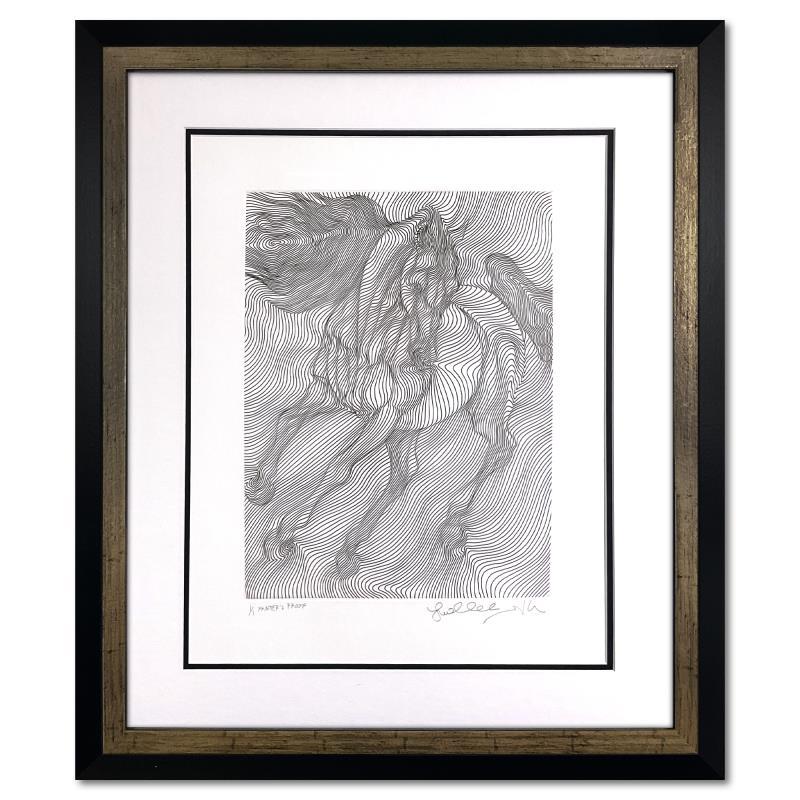 "Leo" LE 24x27 Custom Framed Etching by Guillaume Azoulay (PA) at PristineAuction.com "Leo" LE 24x27 Custom Framed Etching by Guillaume Azoulay (PA) at PristineAuction.com