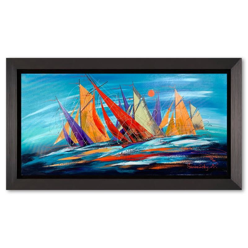 Natalia Sinkovsky Signed "Untitled" 29x53 Custom Framed Original Painting on Canvas (PA) at PristineAuction.com Natalia Sinkovsky Signed "Untitled" 29x53 Custom Framed Original Painting on Canvas (PA) at PristineAuction.com