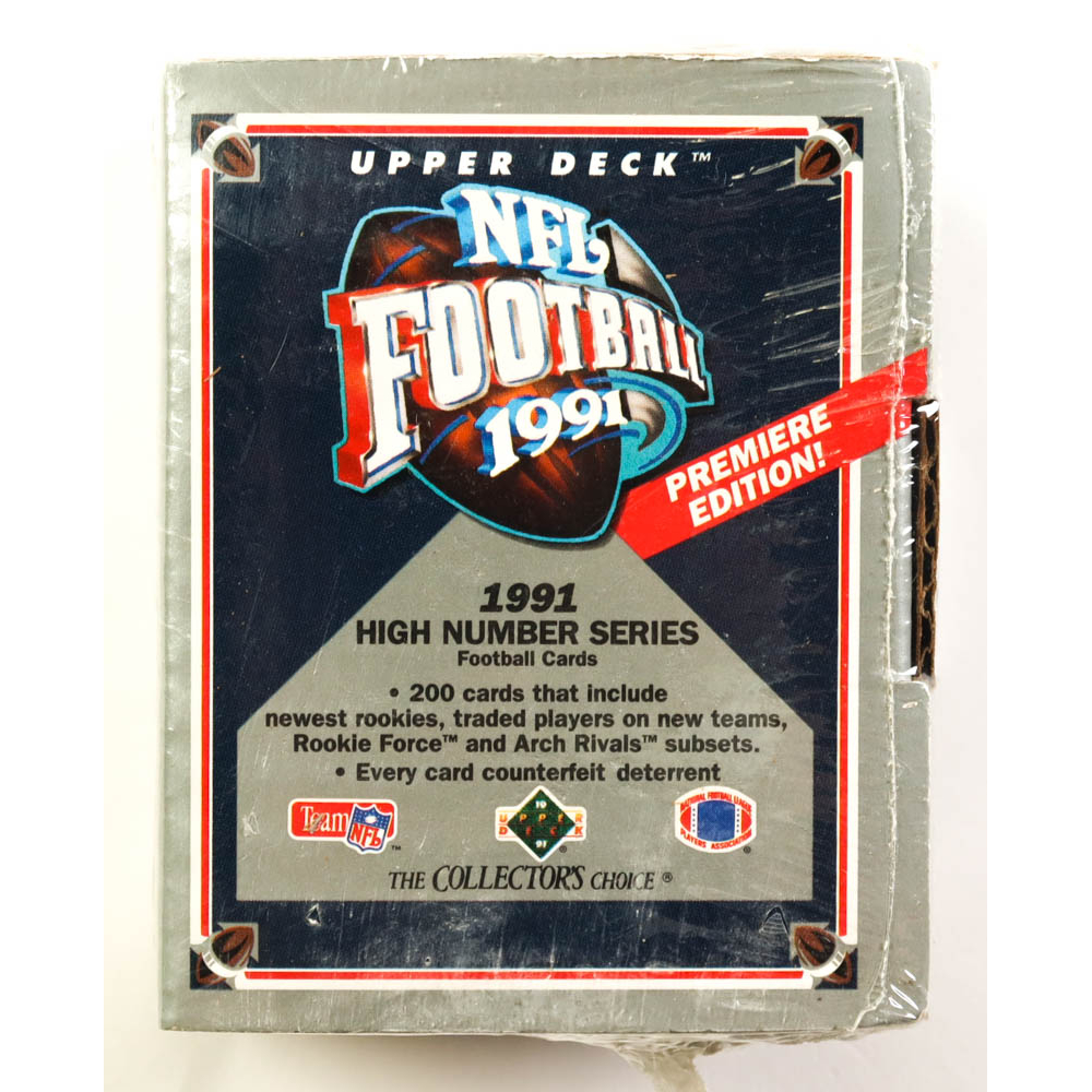 1991 Upper Deck Football Premiere Edition High Number Series Box of