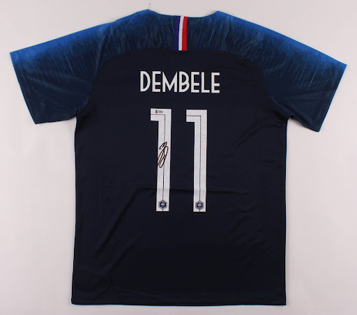 Ousmane Dembele Signed France National Football Team Jersey (Beckett) at PristineAuction.com Ousmane Dembele Signed France National Football Team Jersey (Beckett) at PristineAuction.com