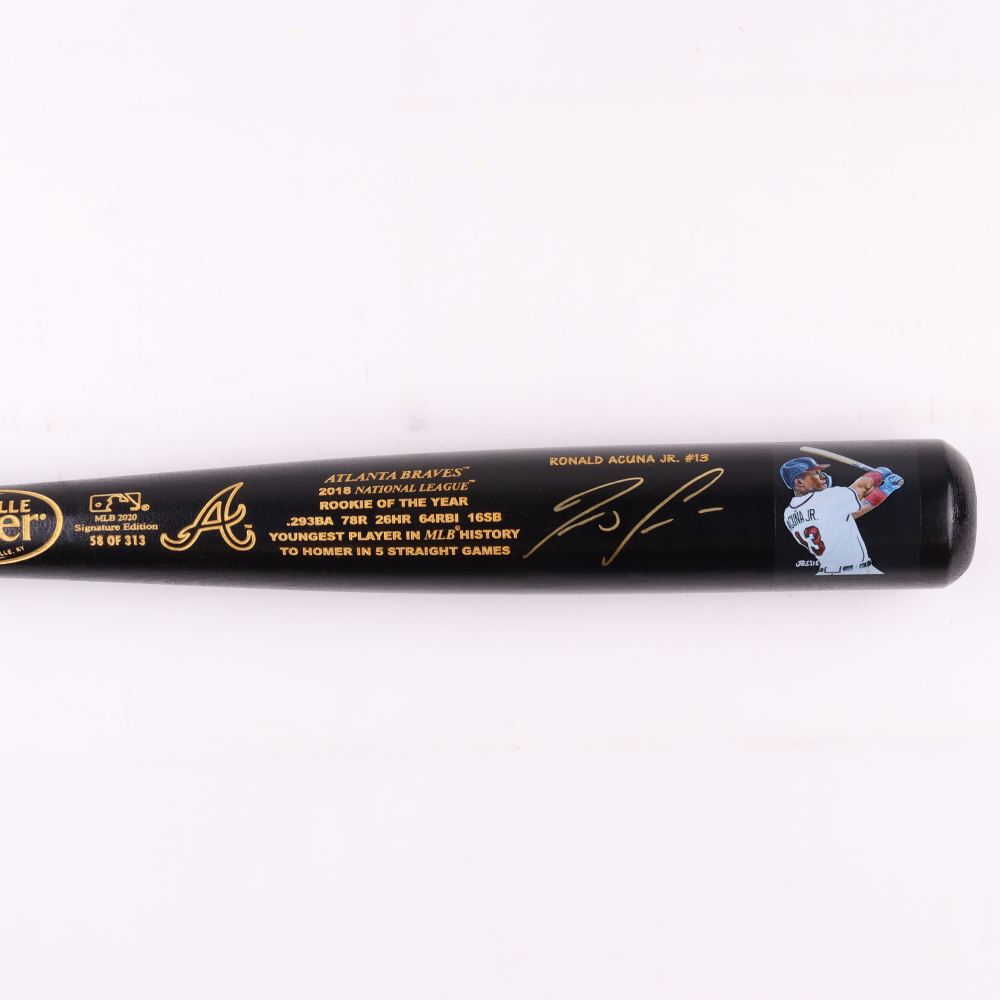 Ronald Acuna Jr Signed SE Braves Louisville Slugger Custom Engraved ...