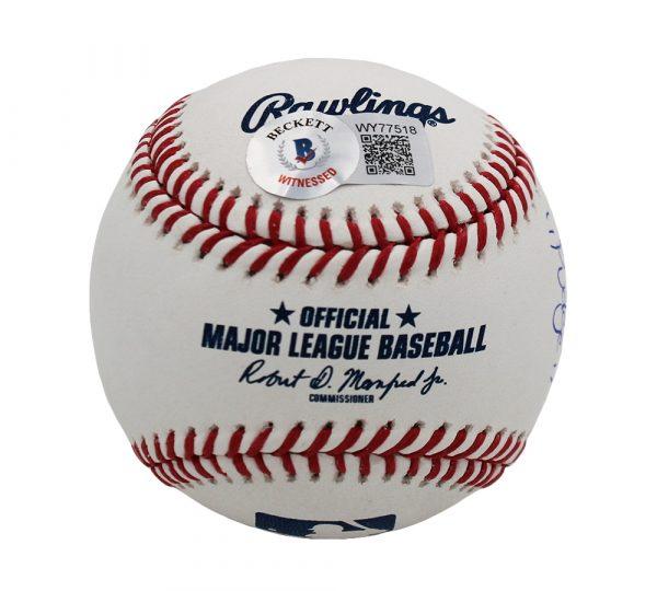 Ivan "Pudge" Rodriguez Signed OML Baseball With Multiple Career Stat Inscriptions (Beckett) at PristineAuction.com Ivan "Pudge" Rodriguez Signed OML Baseball With Multiple Career Stat Inscriptions (Beckett) at PristineAuction.com