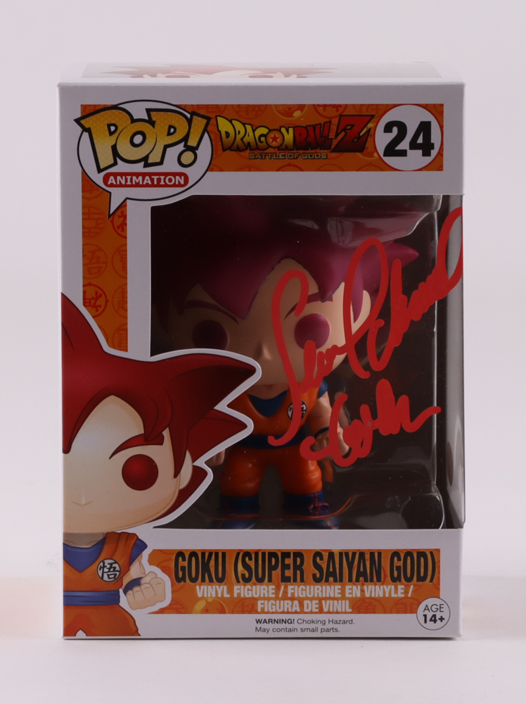 Sean Schemmel Signed "Dragon Ball Z" #24 Goku (Super Saiyan God) Funko Pop! Vinyl Figure Inscribed "Goku" (JSA) at PristineAuction.com Sean Schemmel Signed "Dragon Ball Z" #24 Goku (Super Saiyan God) Funko Pop! Vinyl Figure Inscribed "Goku" (JSA) at PristineAuction.com
