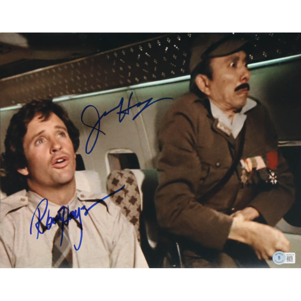 Robert Hays & James Hong Signed "Airplane!" 11x14 Photo (Beckett