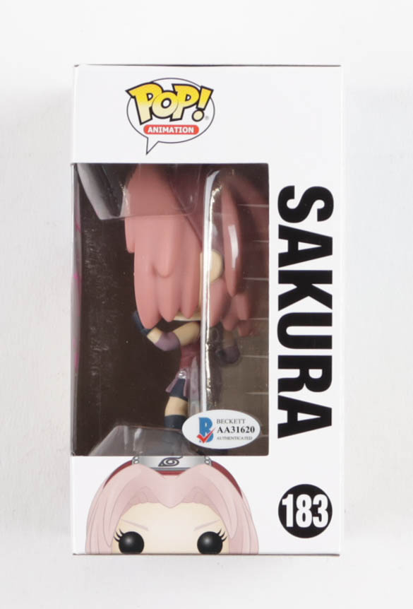 Kate Higgins Signed "Naruto Shippuden" #183 Sakura Funko Pop! Vinyl Figure Inscribed "Sakura" (Beckett) at PristineAuction.com Kate Higgins Signed "Naruto Shippuden" #183 Sakura Funko Pop! Vinyl Figure Inscribed "Sakura" (Beckett) at PristineAuction.com