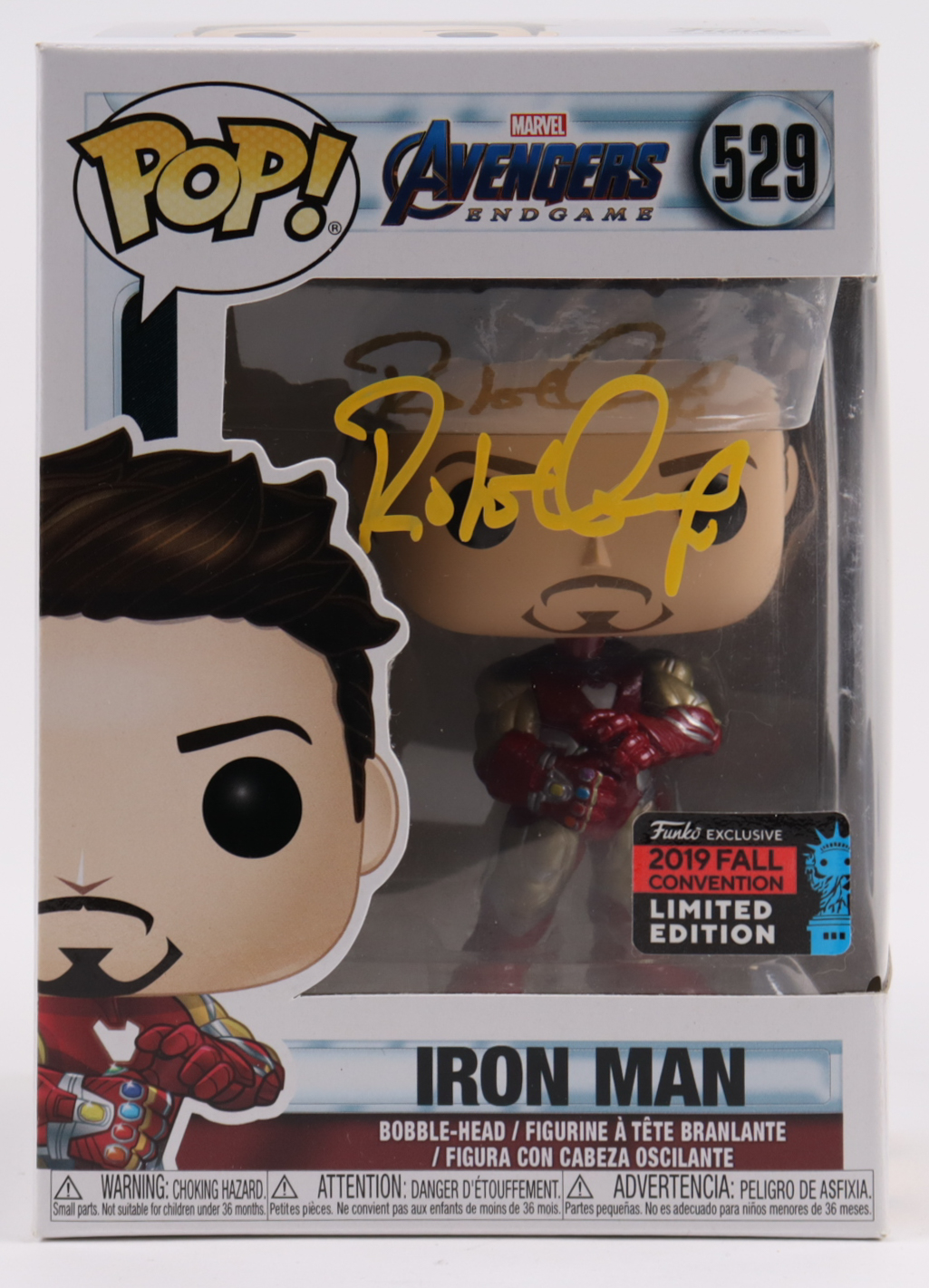 funko pop SWAU公式サイン　ロバートダウニーJr. Robert Downey Jr Signed Funko Pop Iron Man SWAU Avengers