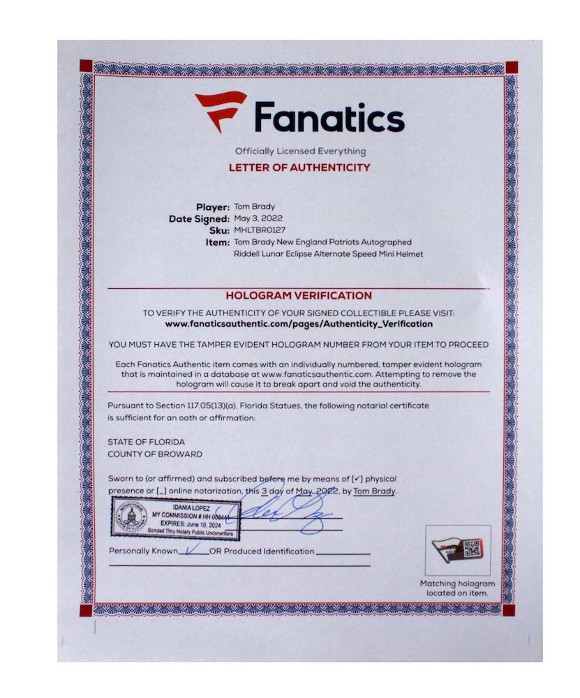 Tom Brady Signed Patriots Lunar Eclipse Alternate Speed Mini Helmet (Fanatics) at PristineAuction.com Tom Brady Signed Patriots Lunar Eclipse Alternate Speed Mini Helmet (Fanatics) at PristineAuction.com