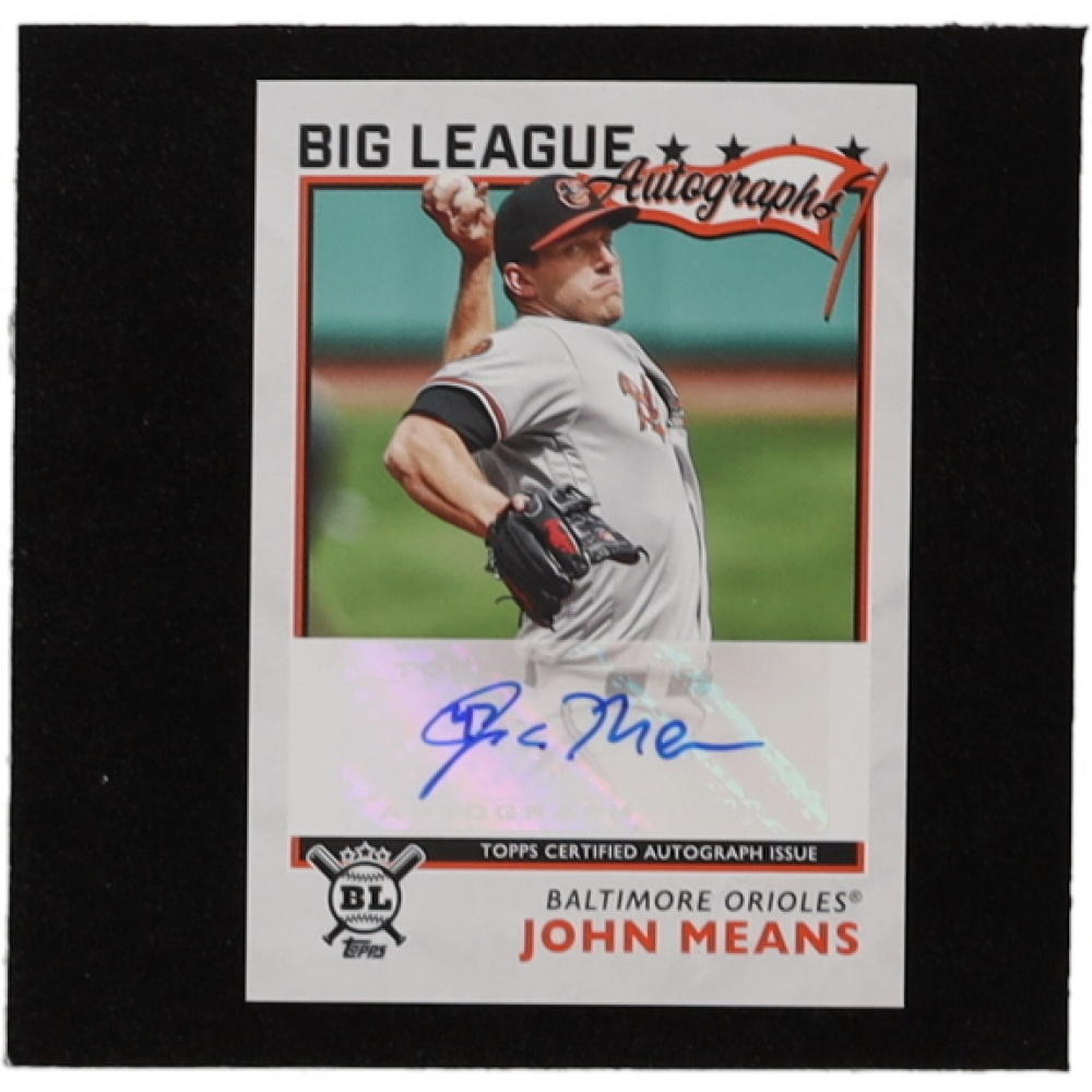 John Means 2020 Topps Big League Autographs #BLAJM