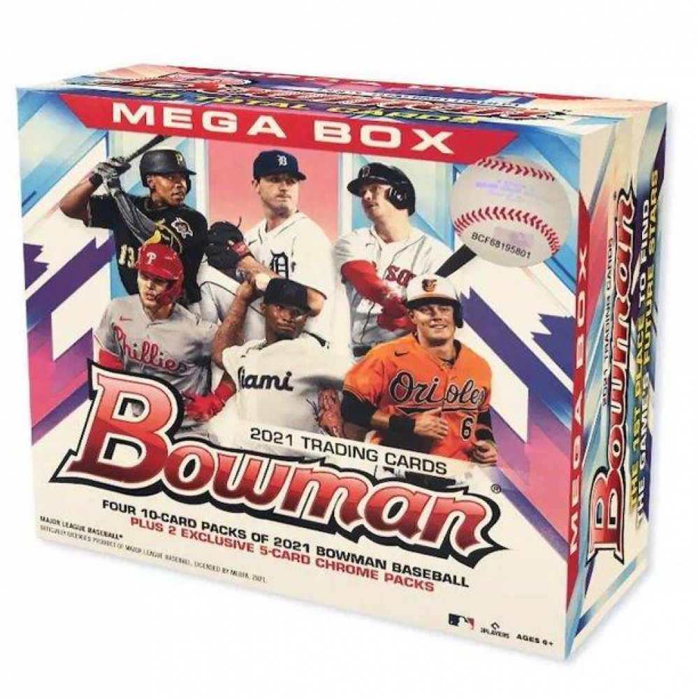 2021 Bowman Baseball Mega Box with (50) Cards at PristineAuction.com 2021 Bowman Baseball Mega Box with (50) Cards at PristineAuction.com