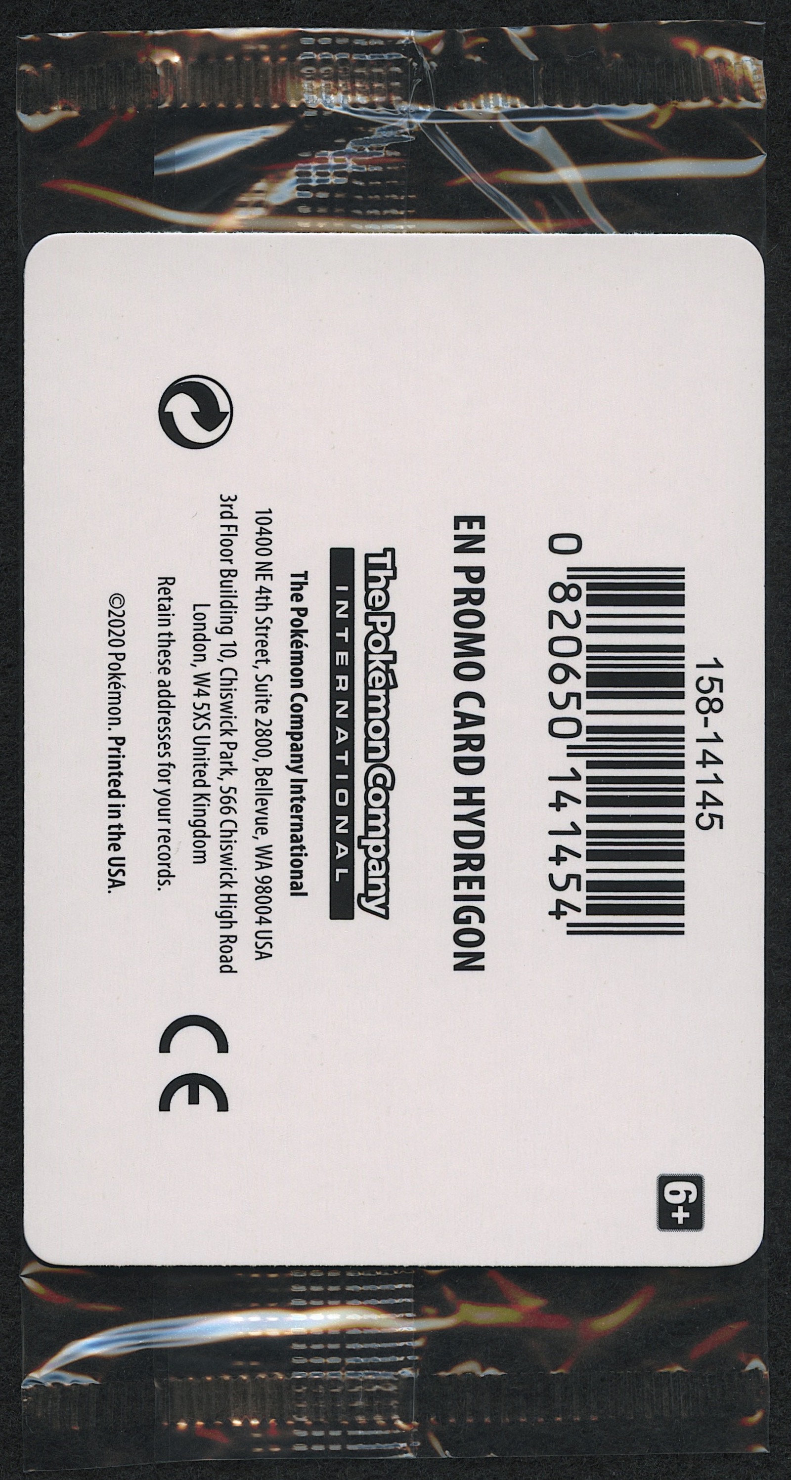 Pokemon TCG Hydreigon 110/189 Reverse Foil Promo (Sealed) at PristineAuction.com Pokemon TCG Hydreigon 110/189 Reverse Foil Promo (Sealed) at PristineAuction.com
