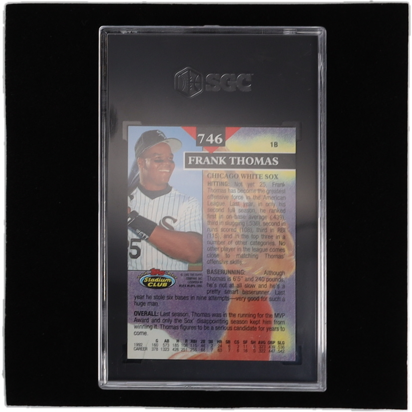 Frank Thomas 1993 Stadium Club #746 MC (SGC 8) at PristineAuction.com Frank Thomas 1993 Stadium Club #746 MC (SGC 8) at PristineAuction.com