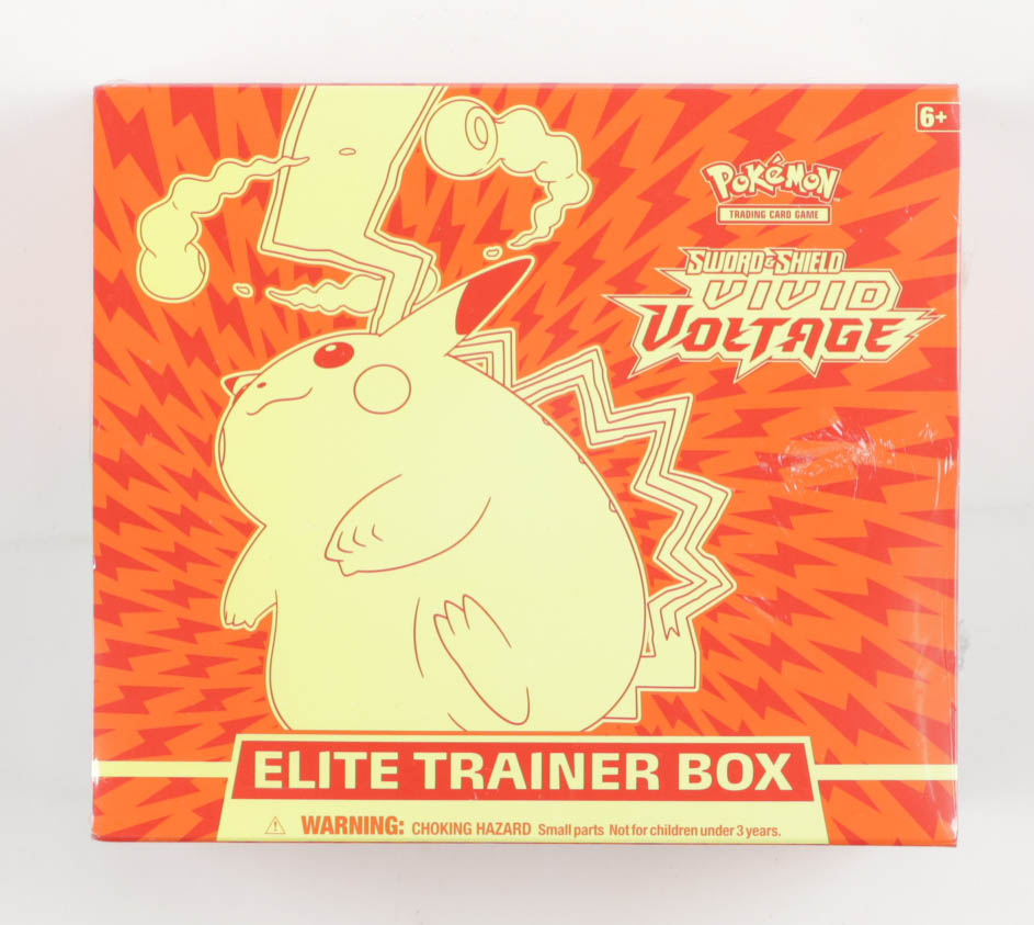 Pokemon TCG: Sword & Shield Vivid Voltage Elite Trainer Box with (8) Booster Packs at PristineAuction.com Pokemon TCG: Sword & Shield Vivid Voltage Elite Trainer Box with (8) Booster Packs at PristineAuction.com