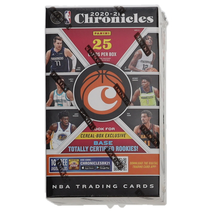 2020-21 Panini Chronicles Basketball Cereal Box with (25) Cards at PristineAuction.com 2020-21 Panini Chronicles Basketball Cereal Box with (25) Cards at PristineAuction.com