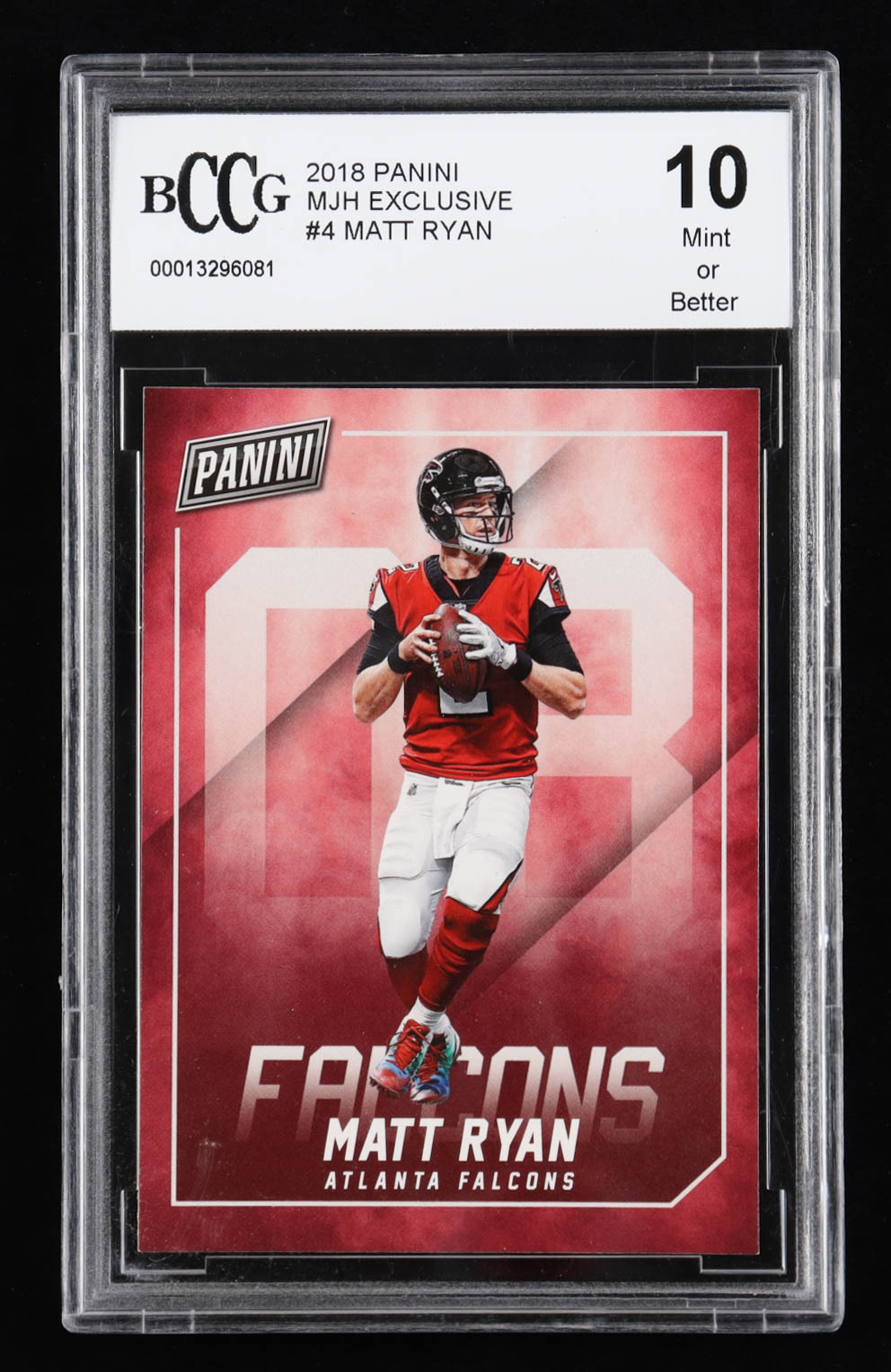 Matt Ryan 2018 Panini MJH Exclusive #4 (BCCG 10) at PristineAuction.com Matt Ryan 2018 Panini MJH Exclusive #4 (BCCG 10) at PristineAuction.com
