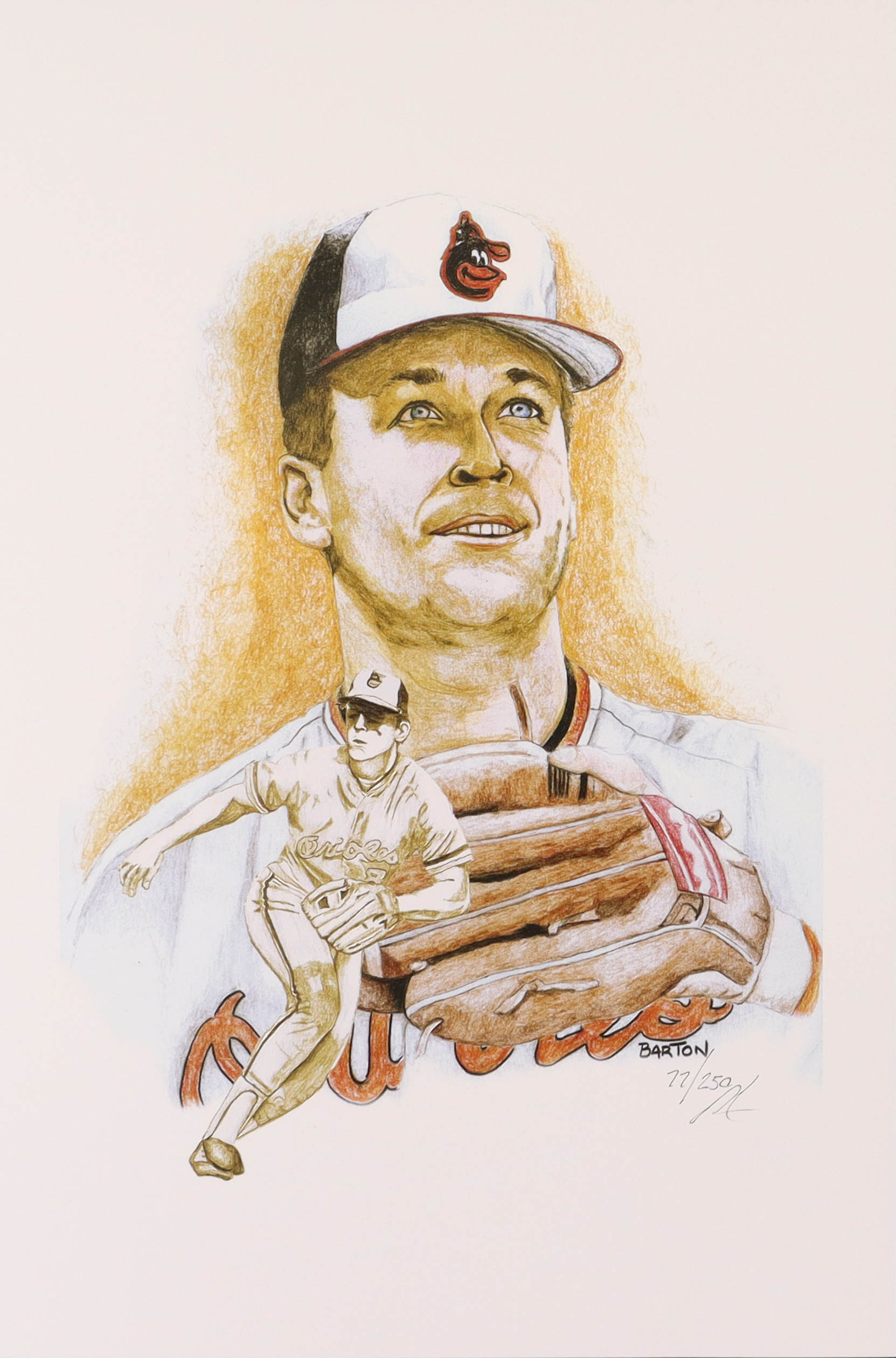 Cal Ripken Jr. - Orioles - Brian Barton 12x18 Signed Limited Edition ...