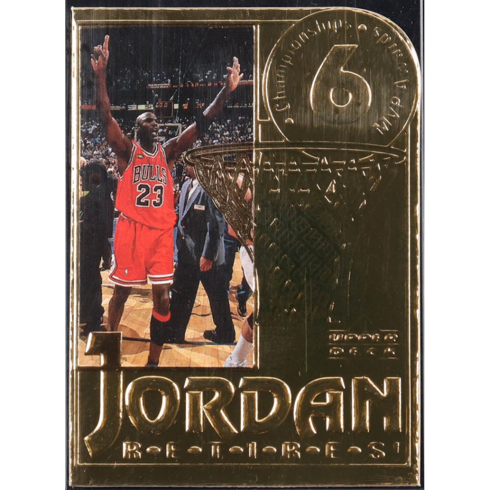 Michael Jordan 1999 Upper Deck Jordan Retires 22 Kt Gold Card 8,583/