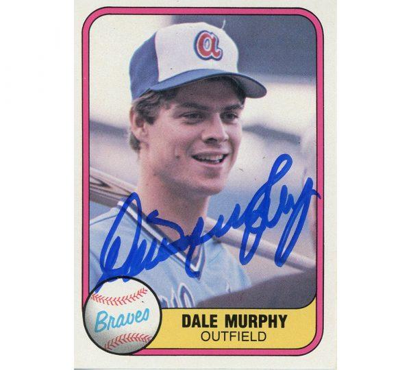 Dale Murphy Signed 1981 Fleer #243 (Radtke) at PristineAuction.com Dale Murphy Signed 1981 Fleer #243 (Radtke) at PristineAuction.com
