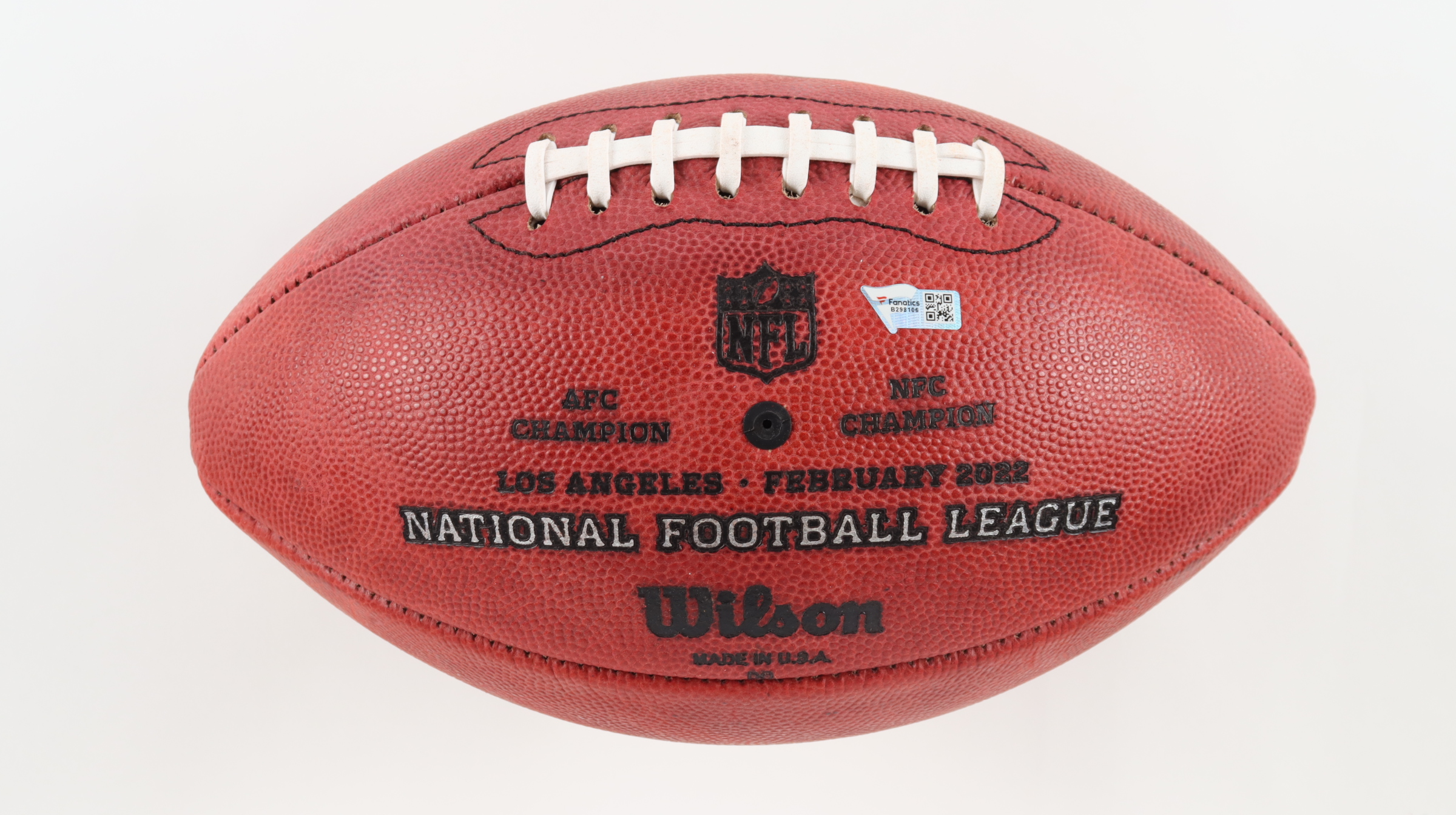 Cooper Kupp Signed "The Duke" Super Bowl LVI Logo NFL Official Game Ball (Fanatics) at PristineAuction.com Cooper Kupp Signed "The Duke" Super Bowl LVI Logo NFL Official Game Ball (Fanatics) at PristineAuction.com