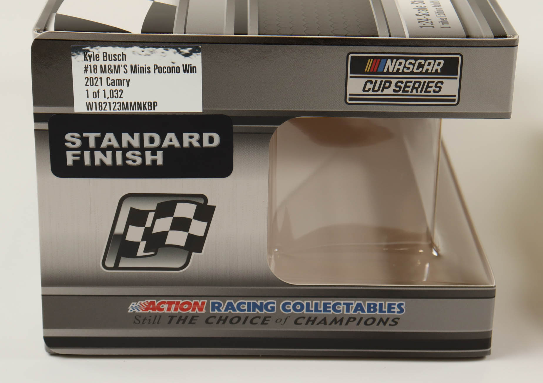 Kyle Busch 2021 NASCAR #18 M&M's Minis Pocono Win - 2021 Camry - 1:24 Premium Action Diecast Car at PristineAuction.com Kyle Busch 2021 NASCAR #18 M&M's Minis Pocono Win - 2021 Camry - 1:24 Premium Action Diecast Car at PristineAuction.com