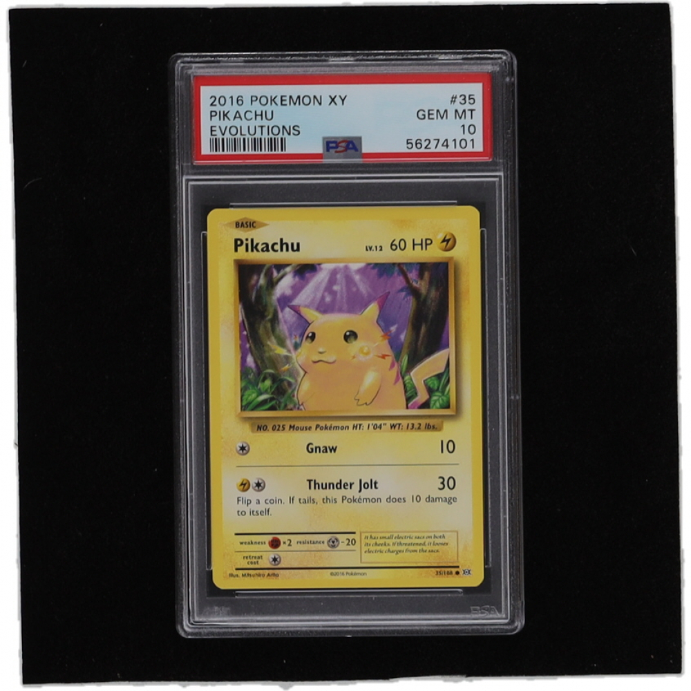 Pikachu Pokemon 2016 Evolutions #35 (PSA 10) | Pristine Auction
