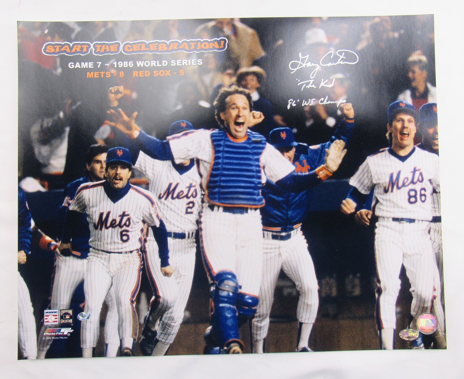 Gary Carter Signed Mets 16x20 Photo Inscribed "The Kid" & "86' WS Champ" (PSA) at PristineAuction.com Gary Carter Signed Mets 16x20 Photo Inscribed "The Kid" & "86' WS Champ" (PSA) at PristineAuction.com
