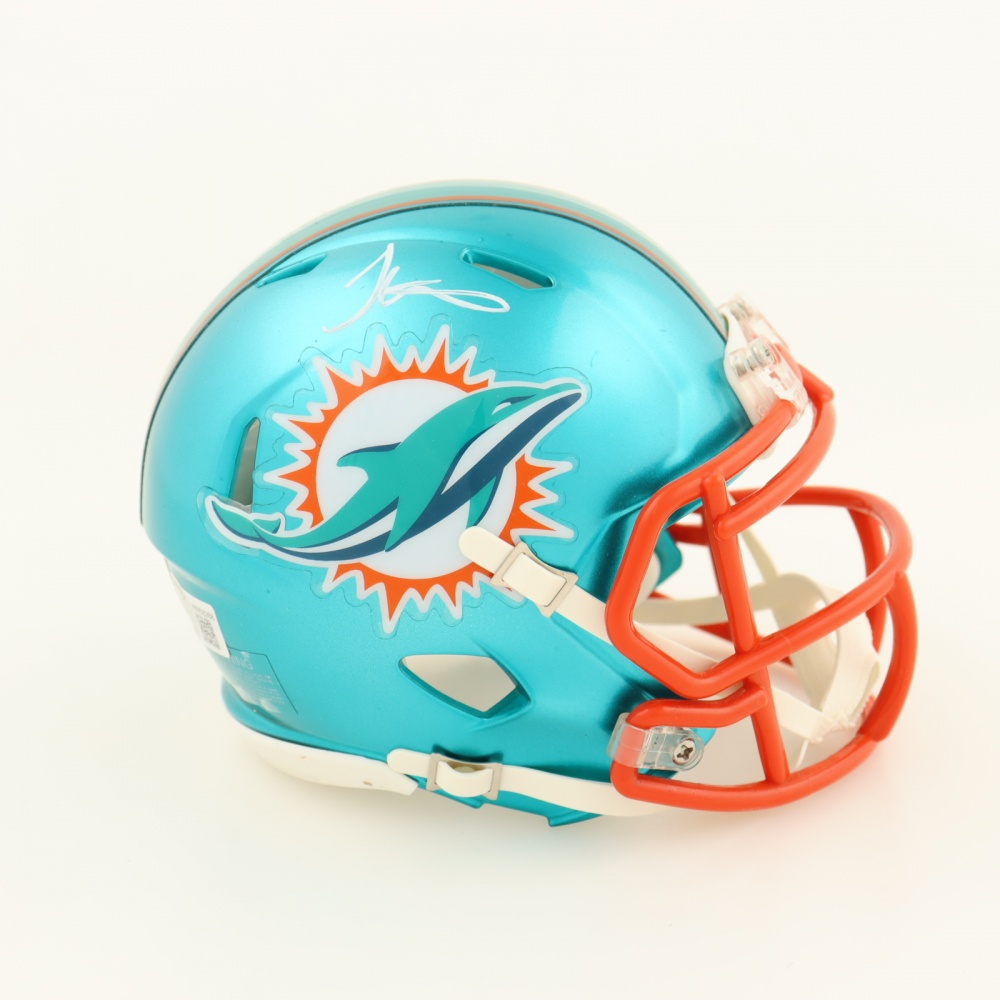 Tyreek Hill Signed Dolphins Flash Alternate Speed Mini Helmet (Beckett