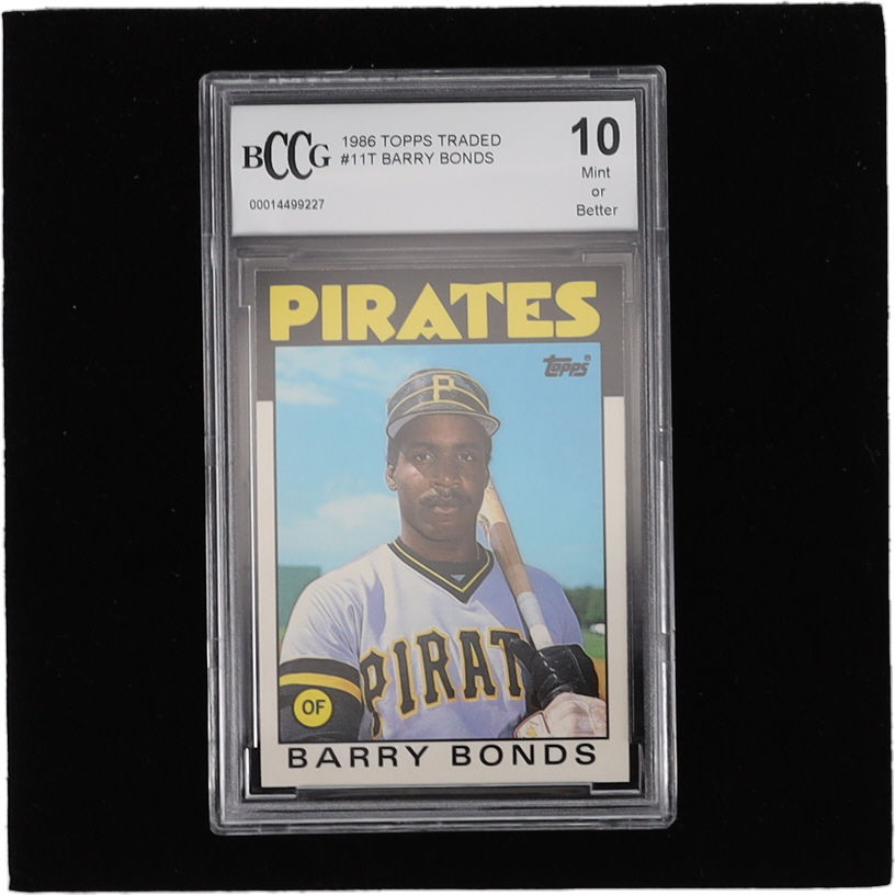 Barry Bonds 1986 Topps Traded #11T XRC (BCCG 10) at PristineAuction.com Barry Bonds 1986 Topps Traded #11T XRC (BCCG 10) at PristineAuction.com