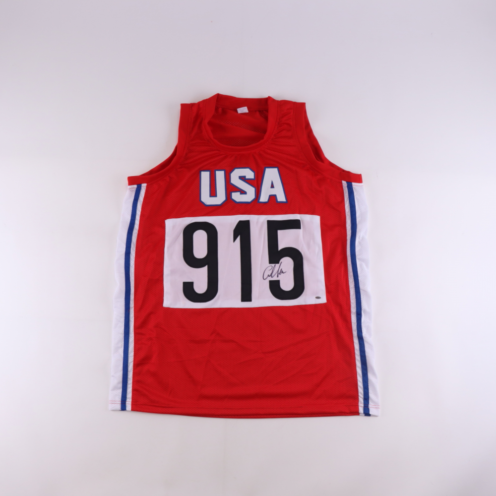 Carl Lewis Signed Jersey (OKAuthentics) at PristineAuction.com