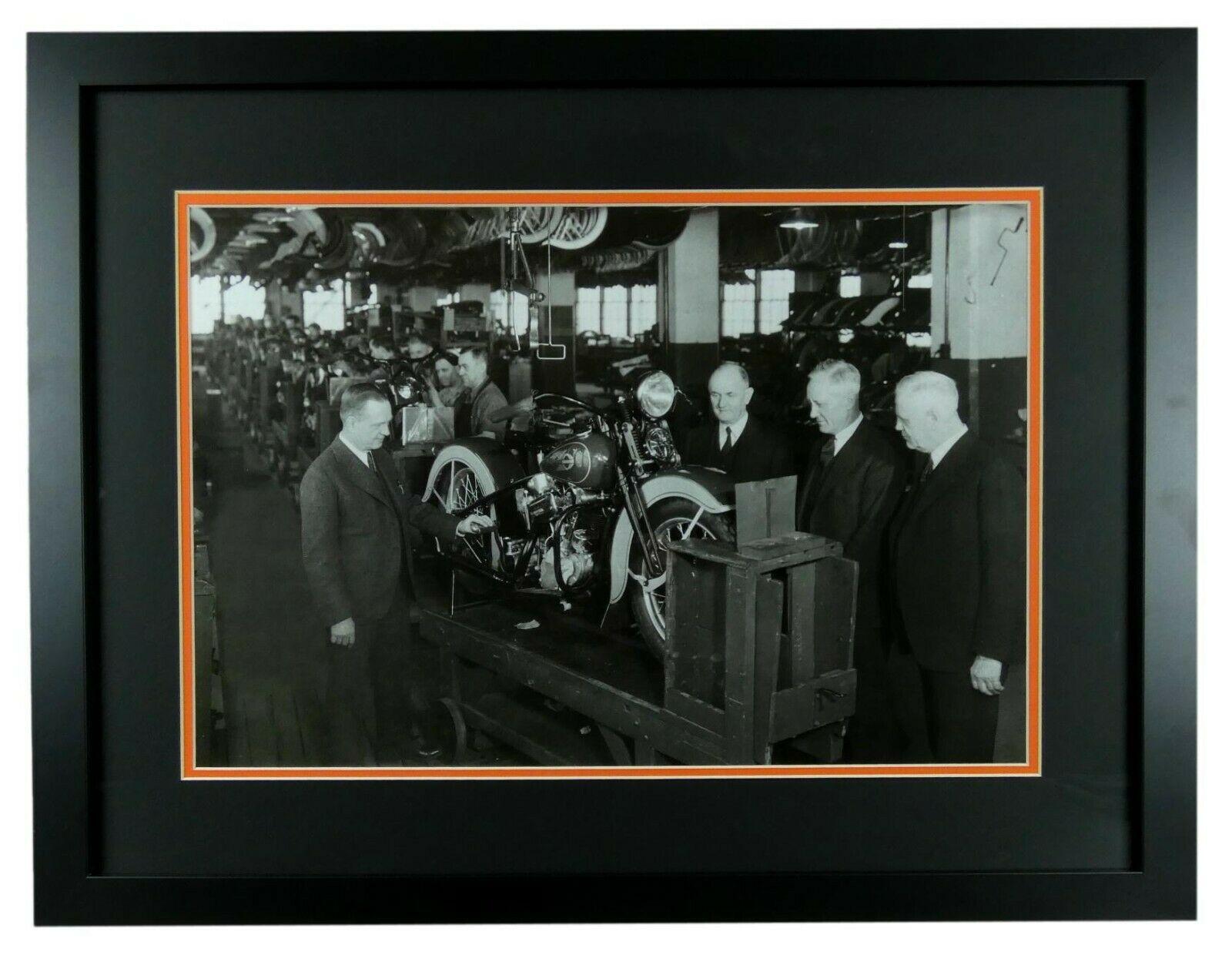 1936 Williams Harley & Davidson Brothers Custom Framed Photo Display at PristineAuction.com 1936 Williams Harley & Davidson Brothers Custom Framed Photo Display at PristineAuction.com