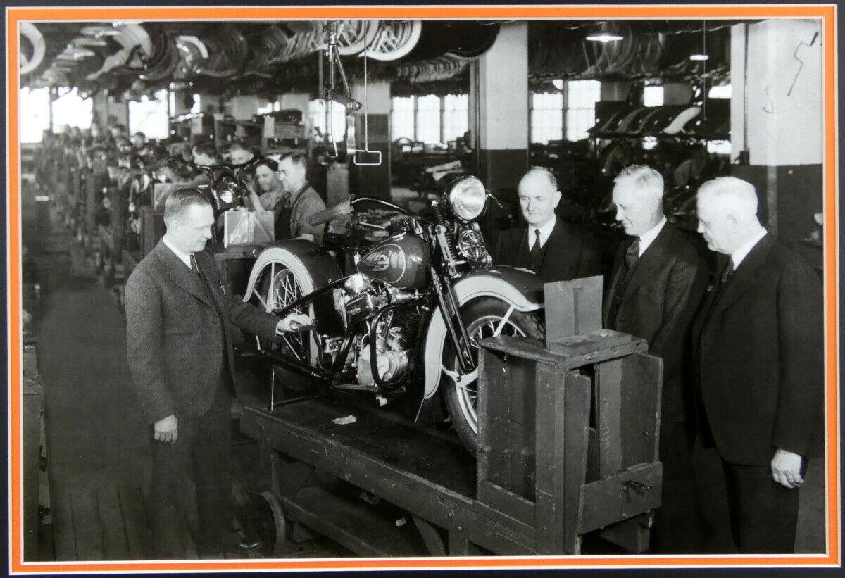 1936 Williams Harley & Davidson Brothers Custom Framed Photo Display at PristineAuction.com 1936 Williams Harley & Davidson Brothers Custom Framed Photo Display at PristineAuction.com