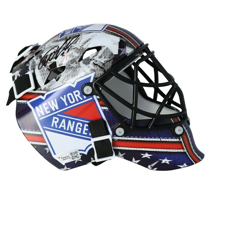 Igor Shesterkin Signed Rangers Mini Goalie Mask (Fanatics) at PristineAuction.com Igor Shesterkin Signed Rangers Mini Goalie Mask (Fanatics) at PristineAuction.com